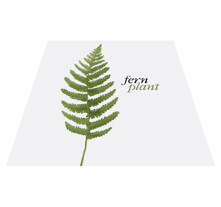 Vinyl teppich spruch fern plant minimalistischer stil - TenStickers