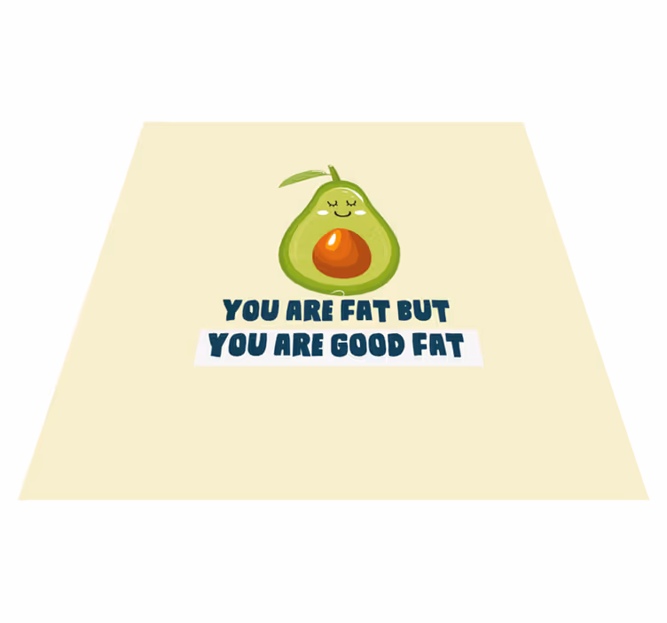 Vinyl teppich spruch lustiges zitat mit avocado - TenStickers