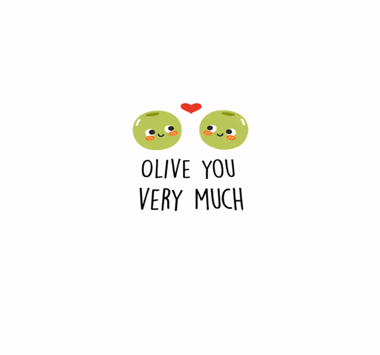 Vinyl teppich spruch lustiges zitat mit oliven - TenStickers