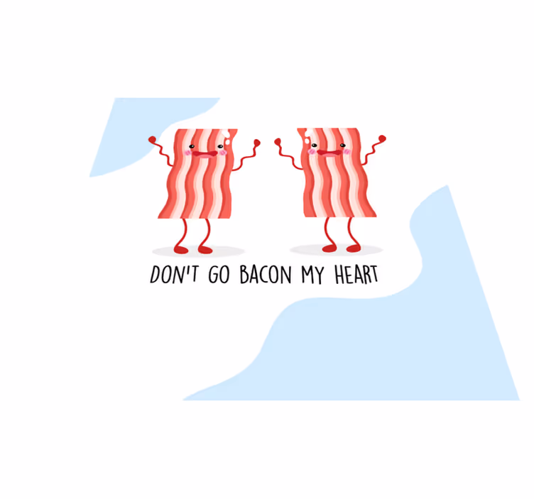 Vinyl teppich spruch lustiges zitat mit bacon - TenStickers