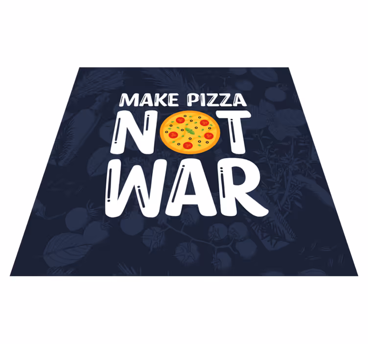 Vinyl teppich spruch lustige zitate machen pizza - TenStickers