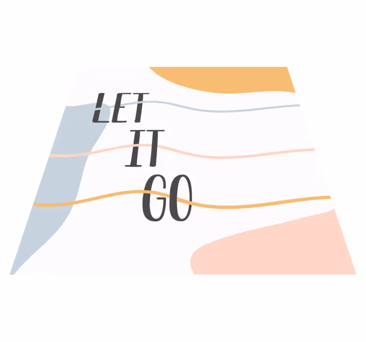 Vinyl teppich spruch in pastellfarben lass es los - TenStickers