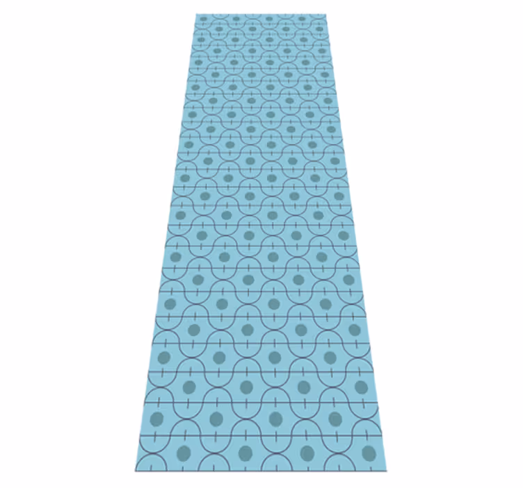 Vinyl teppich textur mit blauem geometrischem japanmuster - TenStickers