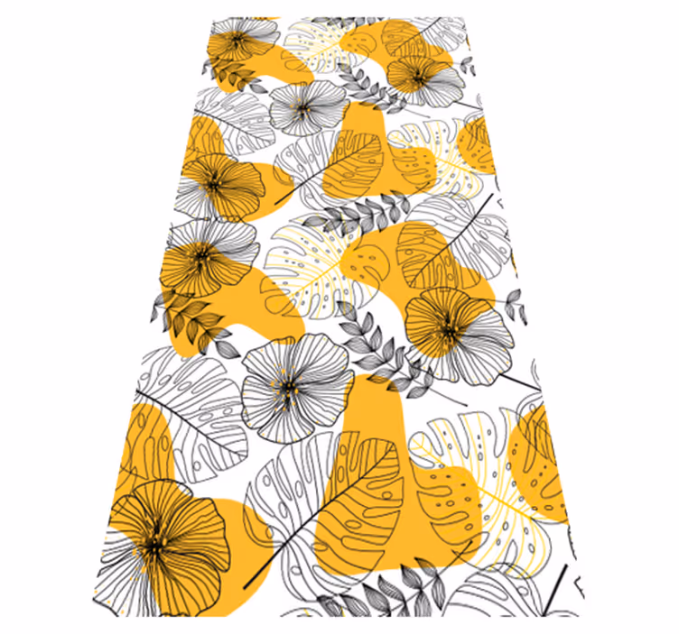 Vinyl teppich textur im blumenmuster kallax - TenStickers