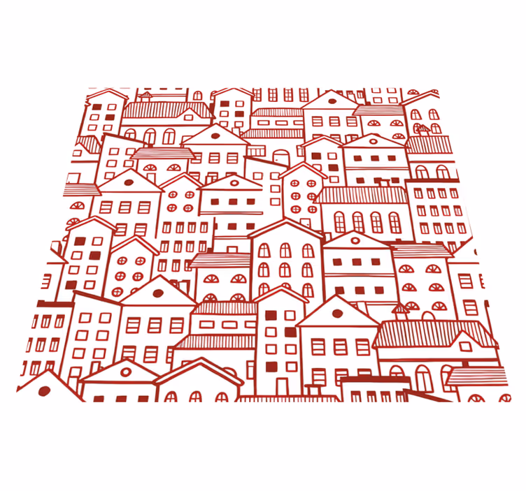 Vinyl teppich textur im modernen comic-stadtstil - TenStickers