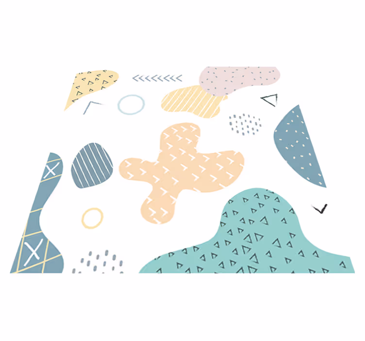 Vinyl teppich geometrisch im grunge muster - TenStickers