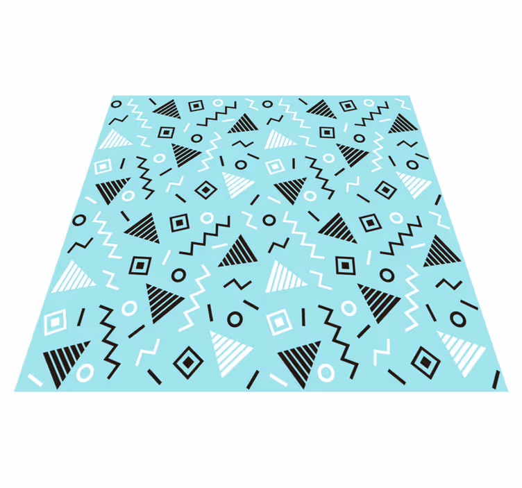 Vinyl teppich geometrisch im stil der 80er jahre - TenStickers