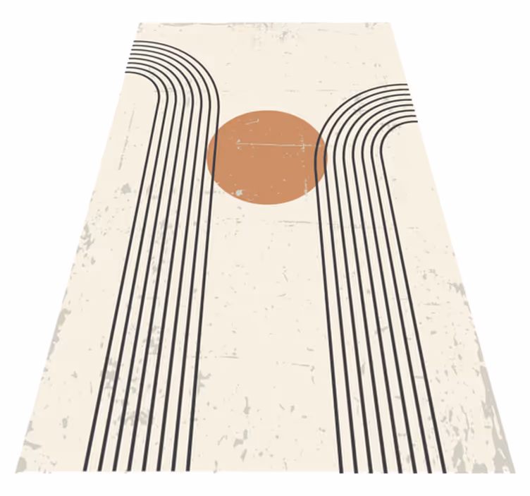 Vinyl teppich geometrisch abstrakter halbbogen - TenStickers