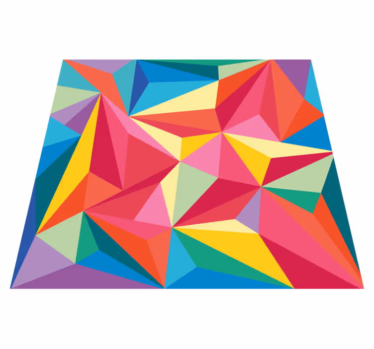 Vinyl teppich geometrisch in buntem design - TenStickers