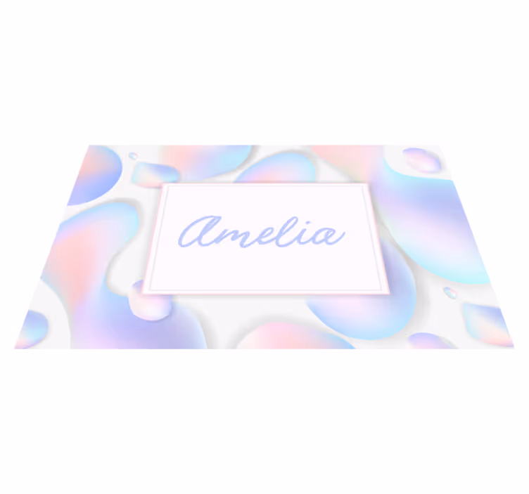 Vinyl teppich geometrisch personalisierter farbverlauf - TenStickers