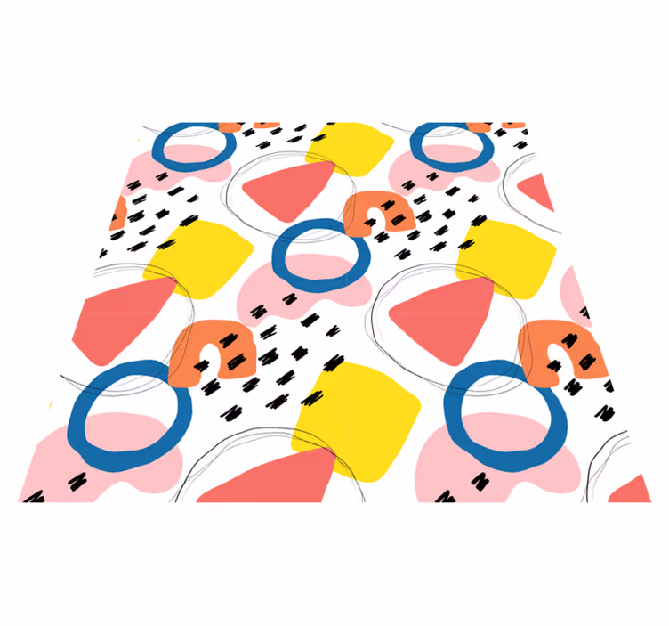 Vinyl teppich geometrisch mit gemaltem muster - TenStickers