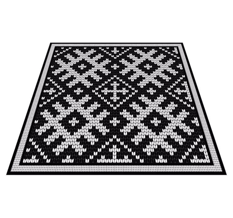 Vinyl teppich geometrisch mit wikinger kettenquadraten - TenStickers