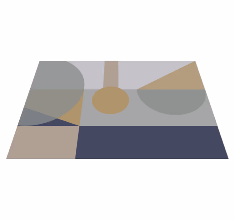 Vinyl teppich geometrisch in braunem modern art - TenStickers