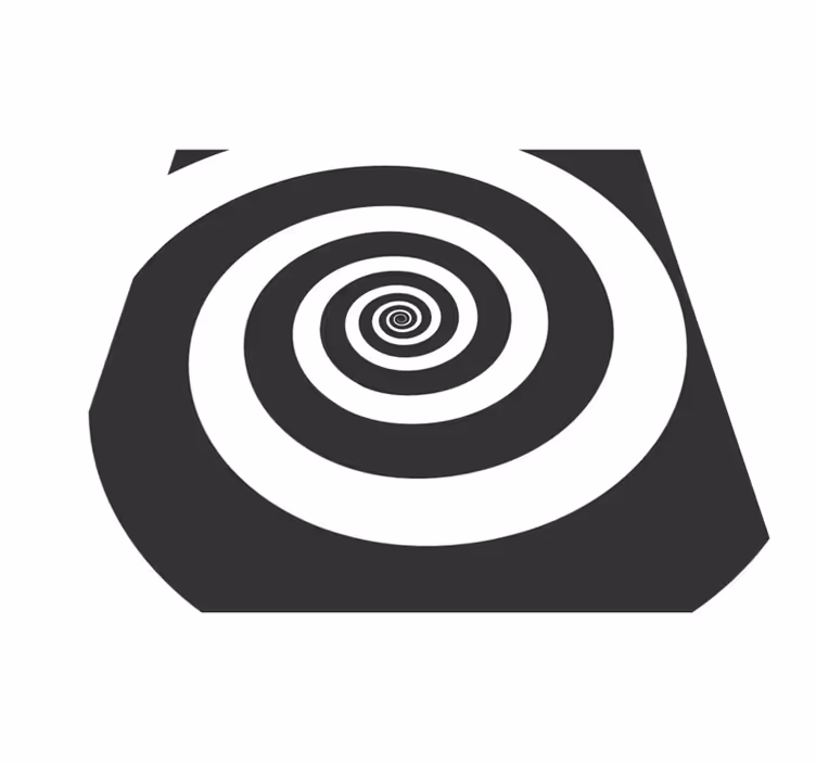 Vinyl teppich geometrisch spiralbewegung - TenStickers