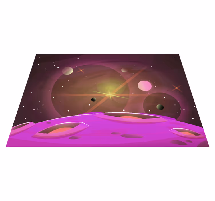 Vinyl teppich kinder mit futuristischen raumansichten - TenStickers