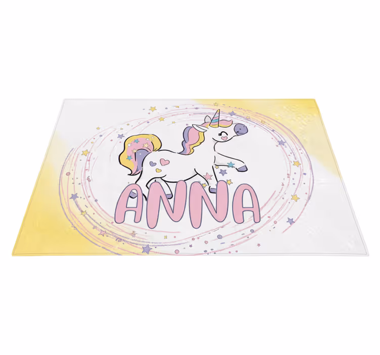 Vinyl teppich kinder im magischen einhorn design - TenStickers