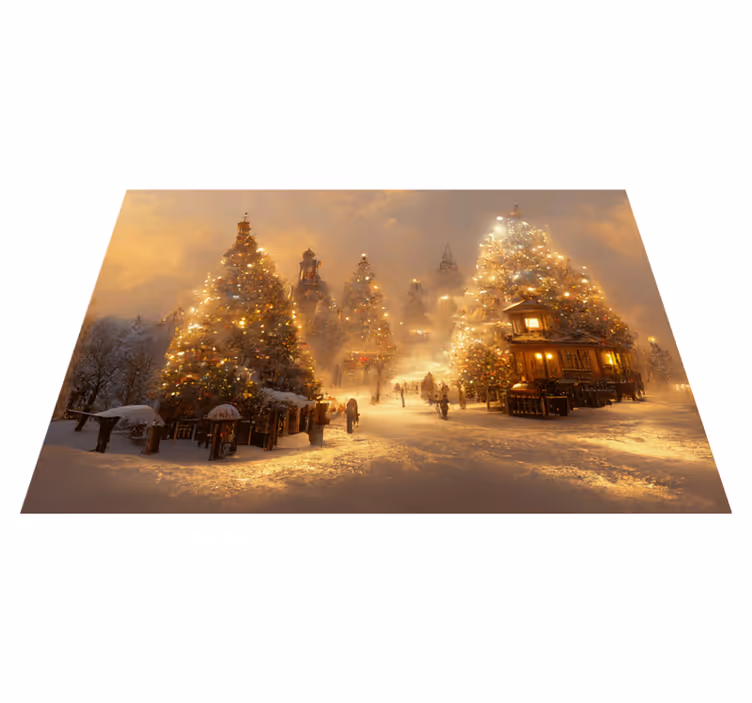 Vinyl teppich weihnachten winterwunderland - TenStickers