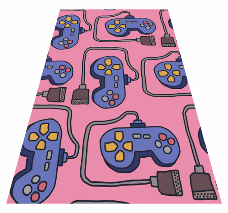 Vinyl teppich spiele im retro controller design - TenStickers