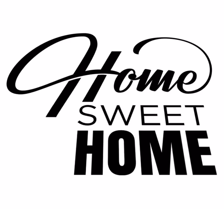 Vinyl teppich eingang home sweet home aufkleber 1 - TenStickers