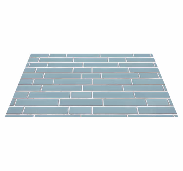 Vinyl teppich eingang hellblaues ziegelmuster - TenStickers