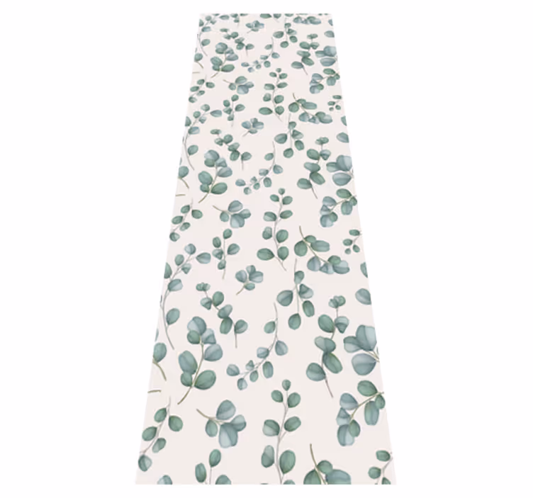 Vinyl teppich wohnzimmer aquarellblätter beige - TenStickers
