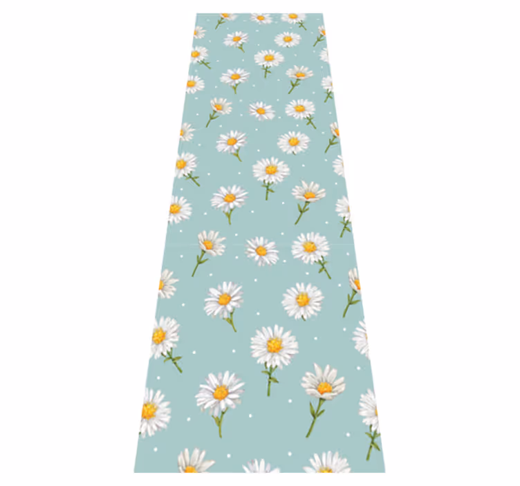 Vinyl teppich flur mit gänseblümchen-muster - TenStickers