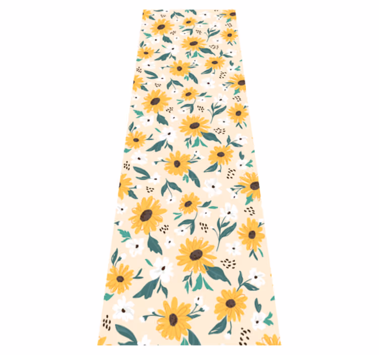 Vinyl teppich flur sonnenblume beiger hintergrund - TenStickers