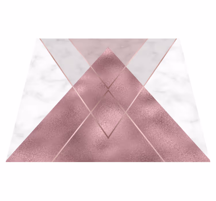 Vinyl teppich flur in pink und grau marmor - TenStickers