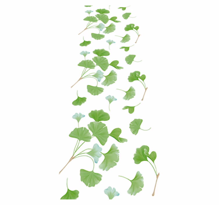 Vinyl teppich flur mit Öl gemalten ginkgo blättern - TenStickers