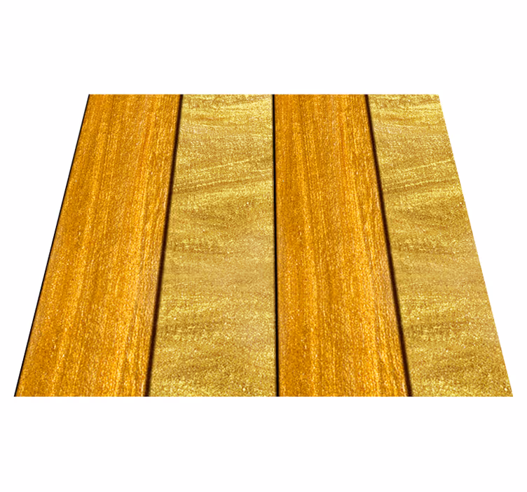 Vinyl teppich gelb mit strukturiertem holzfinish - TenStickers