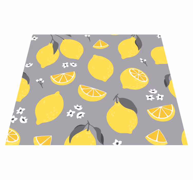 Vinyl teppich gelb tropical zitrone - TenStickers