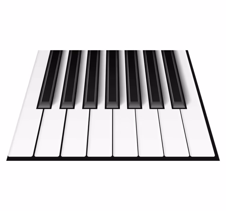 Vinyl teppich weiß klavier tasten - TenStickers