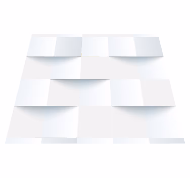 Vinyl teppich weiß 3d haftnotizen weiß - TenStickers