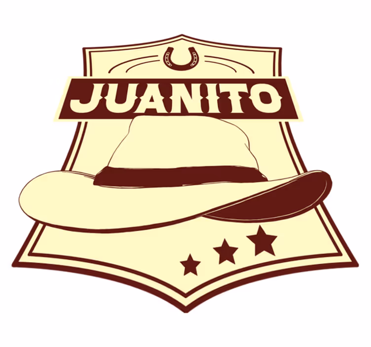 Brauner vinyl teppich mit cowboyhut nevera - TenStickers