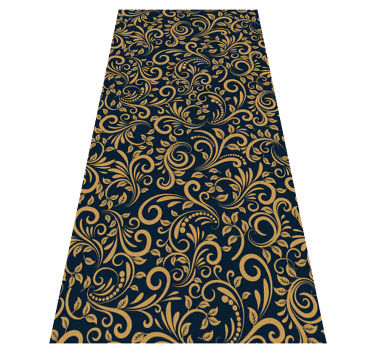 Vinyl teppich braun mit versace gold schwarz - TenStickers