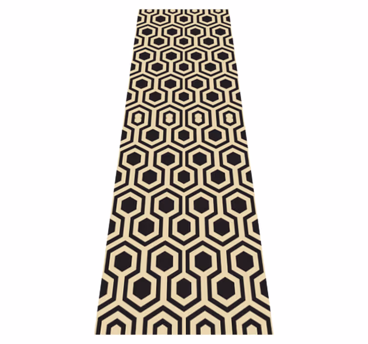 Brauner vinyl teppich im hexagonalen cosmopolitan-design - TenStickers