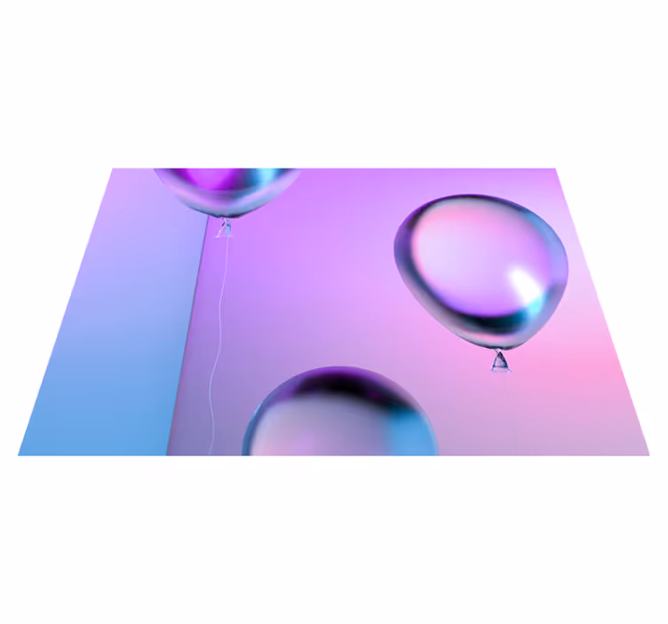 Vinyl teppich lila mit farbverlauf ballonarrangement - TenStickers