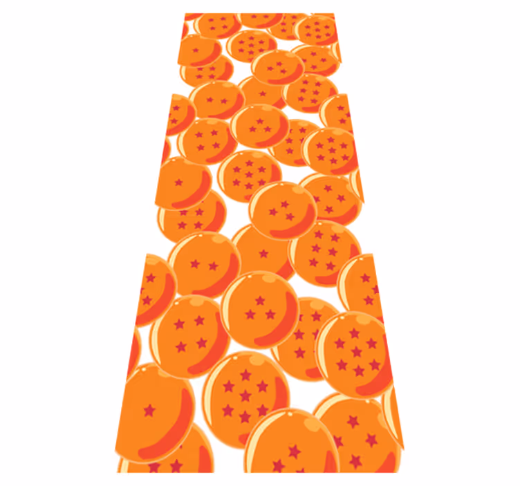 Vinyl teppich orange drachenbälle - TenStickers