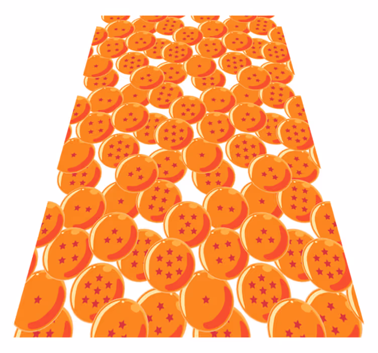 Vinyl teppich orange dragon balls - TenStickers