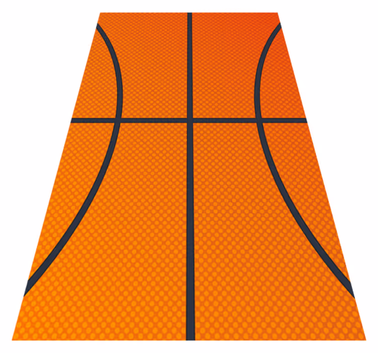 Vinyl teppich orange basketballmotiv - TenStickers