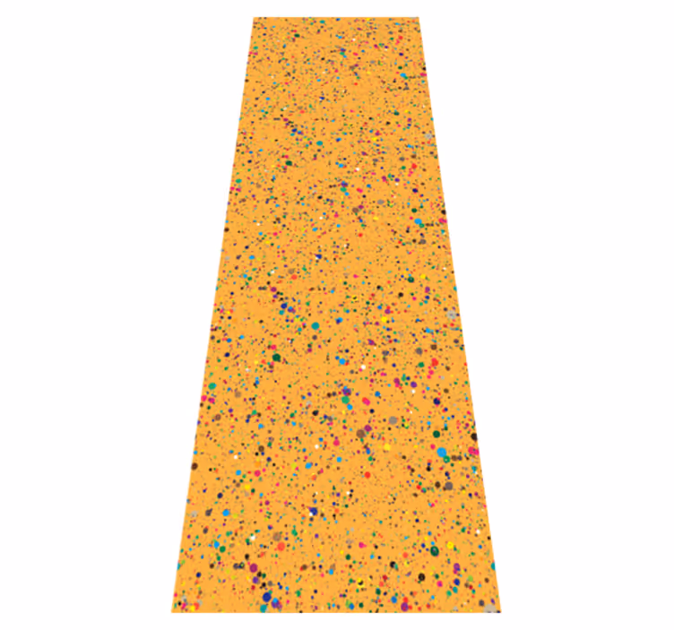 Vinyl teppich orange mit kleinen farbtupfern - TenStickers