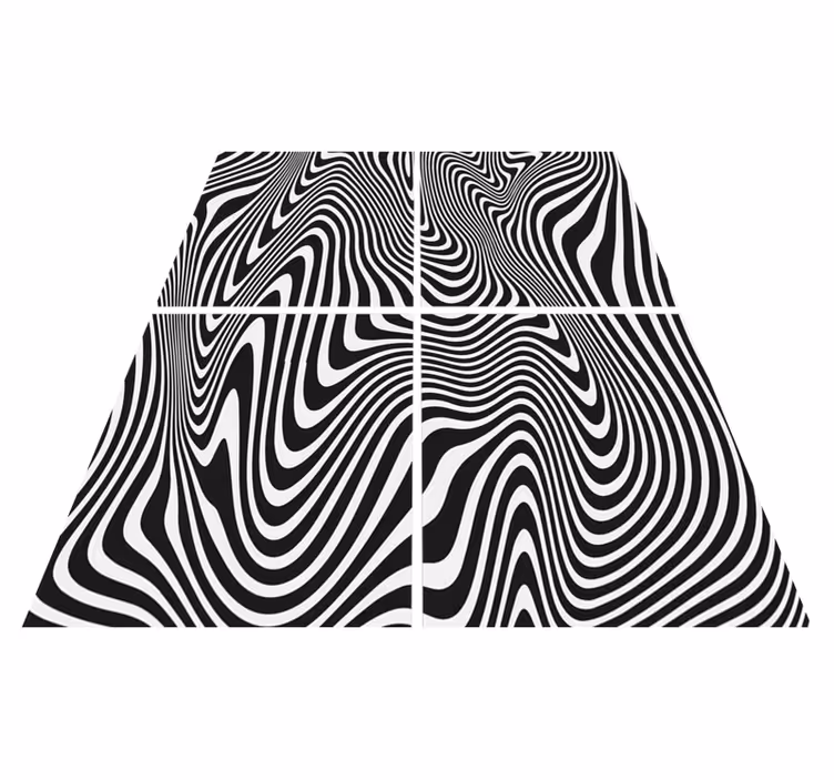 Vinyl teppich schwarz zebra 3d effekt - TenStickers