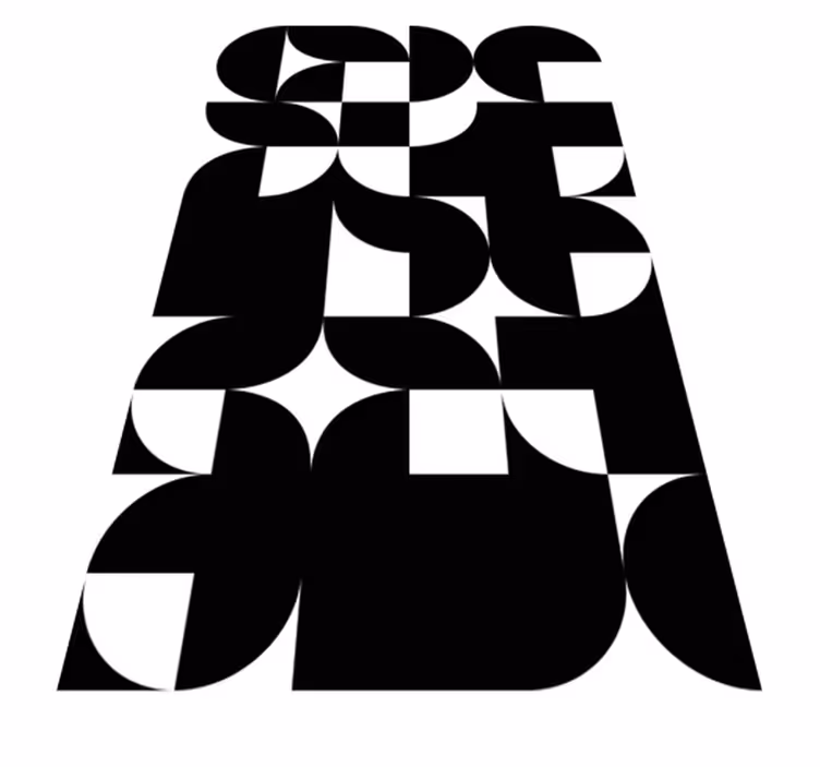 Vinyl teppich schwarz mit geometrischem kreismuster - TenStickers