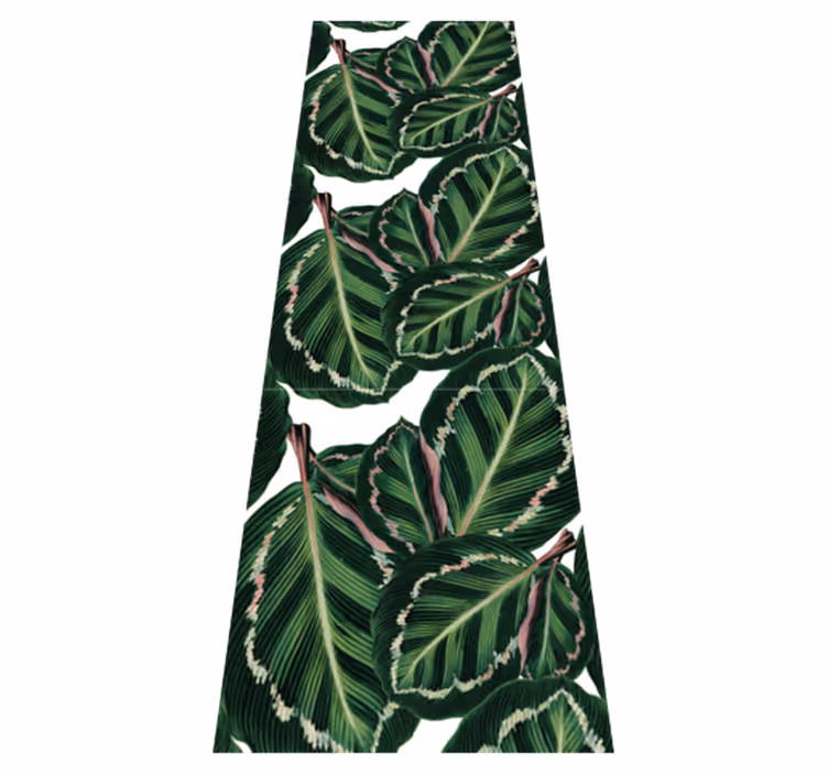 Vinyl teppich grün mit maranta-muster - TenStickers