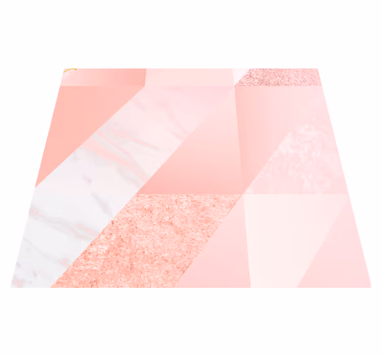 Vinyl teppich terrasse in rosa marmor design - TenStickers