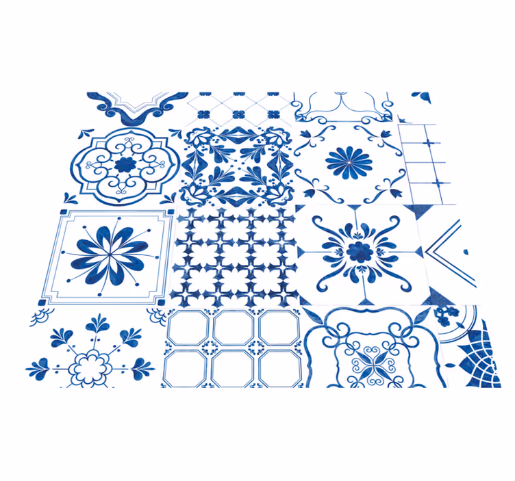 Vinyl teppich terrasse nordic fliesen - TenStickers