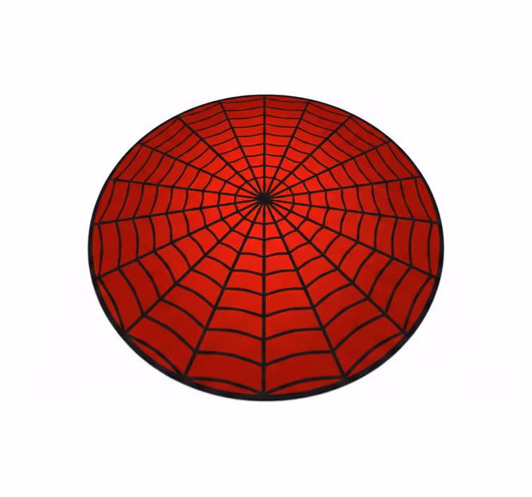 Vinyl teppich rot spinnennetz - TenStickers