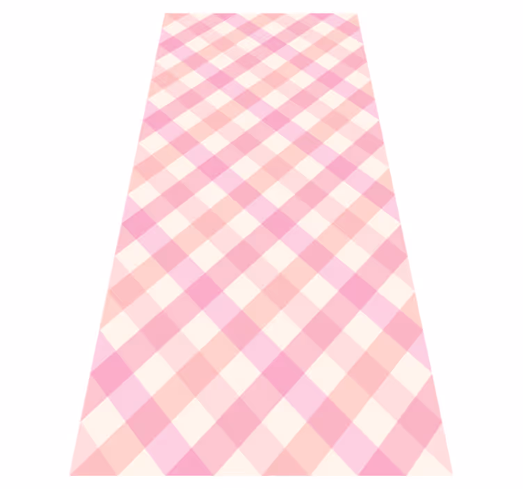 Vinyl teppich rosa mit kariertem muster - TenStickers