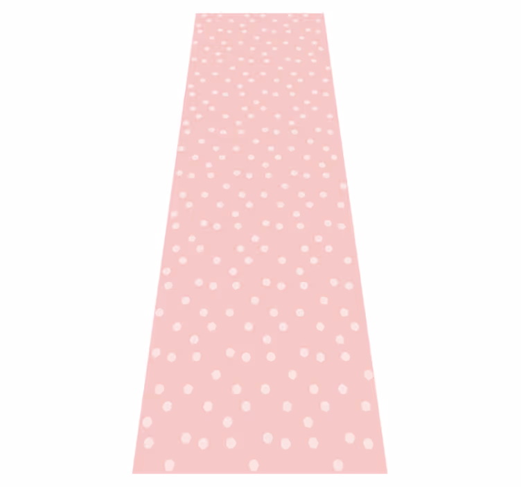 Vinyl teppich rosa sanfte pastellfarbene punkte - TenStickers