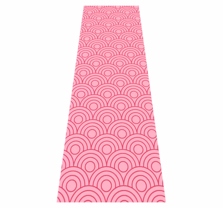 Vinyl teppich rosa in dunkler und heller pinkform - TenStickers